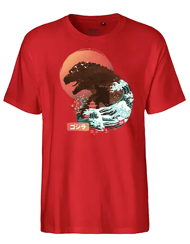 Kaiju Ukiyo E - kaiju, Gorjira, ukiyo-e, monster, japan - Fairtrade T-Shirt