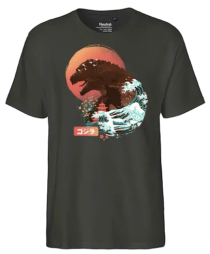 Kaiju Ukiyo E - kaiju, Gorjira, ukiyo-e, monster, japan - Fairtrade T-Shirt