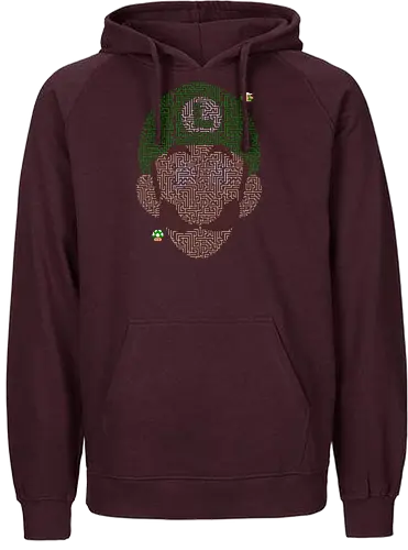 Gamer Maze 2 - luigi, maze, labyrinth, gaming - Fairtrade Hoodie