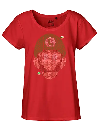 Gamer Maze 2 - luigi, maze, labyrinth, gaming - Fairtrade Girl Shirt