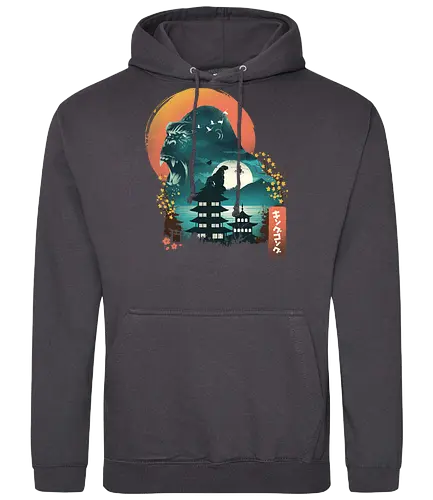 Edo Kaiju - japan, kaiju, Kaiju, ukiyo-e, monster, ape, Giant Ape - Standard Hoodie