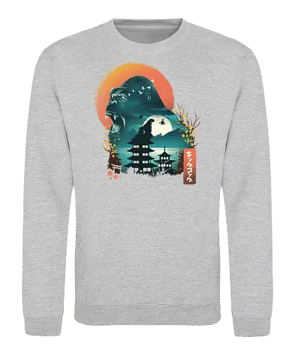 Edo Kaiju - japan, kaiju, Kaiju, ukiyo-e, monster, ape, Giant Ape - Sweatshirt