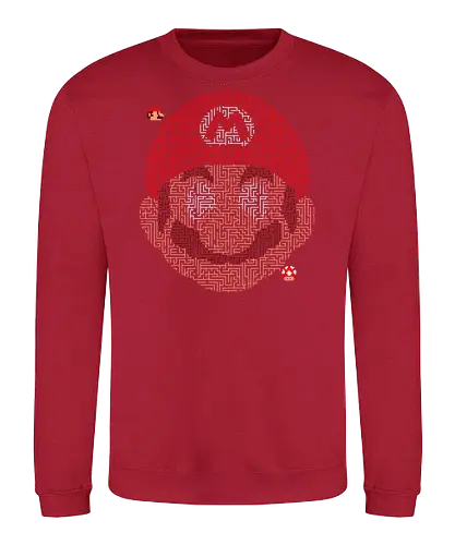 Gamer Maze 1 - mario, maze, labyrinth, gaming - Sweatshirt