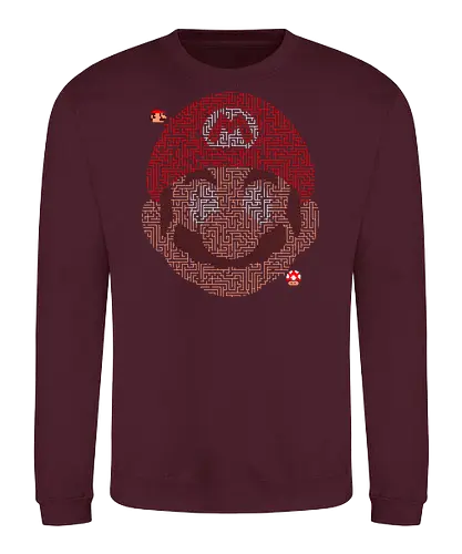 Gamer Maze 1 - mario, maze, labyrinth, gaming - Sweatshirt