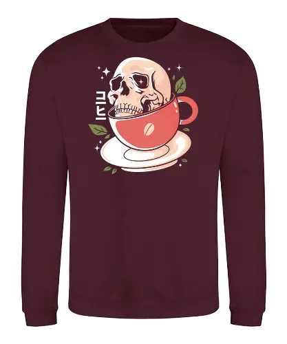 Skull coffee - skull, schädel, tasse, cup, t - Sweatshirt