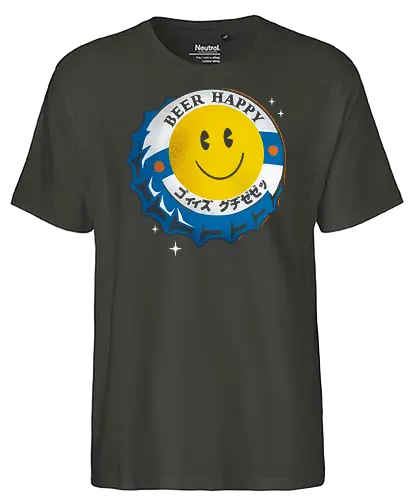 Beer Happy - kronkorken, bier, beer - Fairtrade T-Shirt