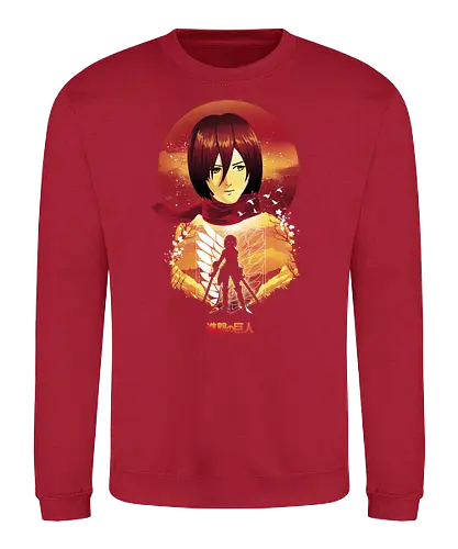 Mikasa Sunset - attack, titan, Mikasa, anime, manga - Sweatshirt