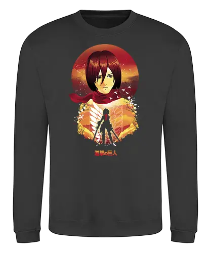 Mikasa Sunset - attack, titan, Mikasa, anime, manga - Sweatshirt
