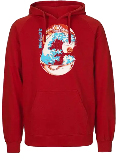 Pokewave - ball, kanagawa, hokusai - Fairtrade Hoodie