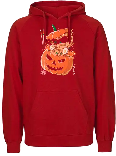 Pumpkin Noodles - Halloween Ramen, food, noodles - Fairtrade Hoodie