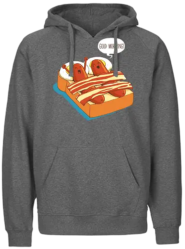 Breakfast in Bed - morning, würstchen, morgen, bett, aufwachen - Fairtrade Hoodie