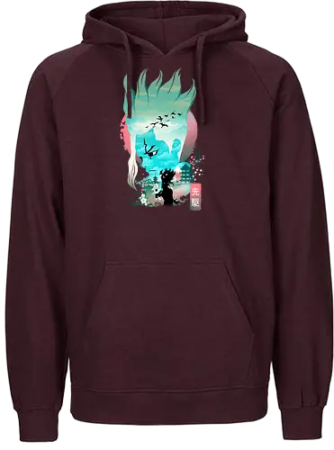 Senku Landscape - anime, Dr.Stone, Senku - Fairtrade Hoodie