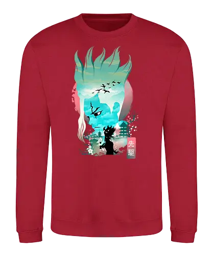 Senku Landscape - anime, Dr.Stone, Senku - Sweatshirt