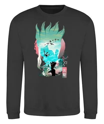 Senku Landscape - anime, Dr.Stone, Senku - Sweatshirt