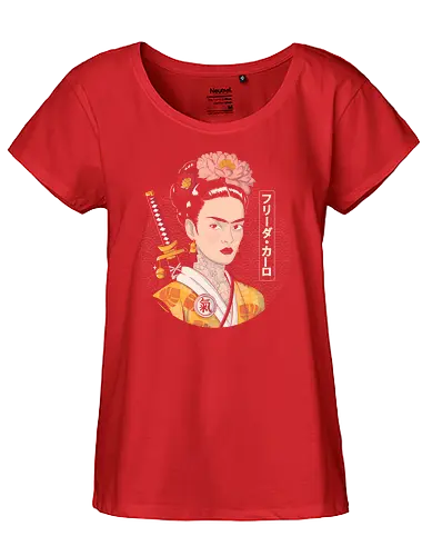Samurai Frida - Frida, frida kahlo, samurai, geisha - Fairtrade Girl Shirt