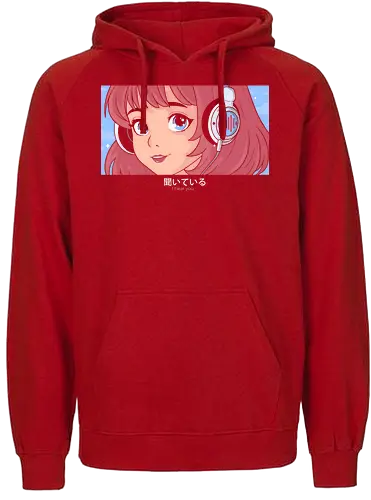 I hr you - anime, music - Fairtrade Hoodie