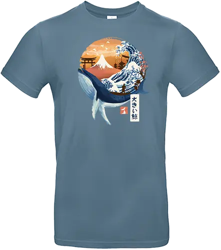 The Great Whale - wal, whale, Fuji-san, japan, grt wave - Standard T-Shirt