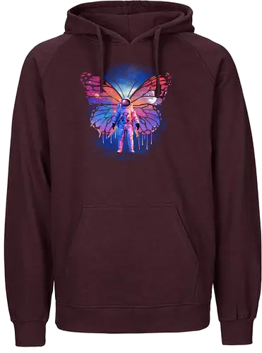 Cosmonaut - space, art, Butterfly, kunst, weltraum - Fairtrade Hoodie