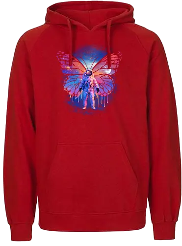 Cosmonaut - space, art, Butterfly, kunst, weltraum - Fairtrade Hoodie