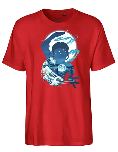 Waterbender Landscape - wasser, water, aang, legend - Fairtrade T-Shirt