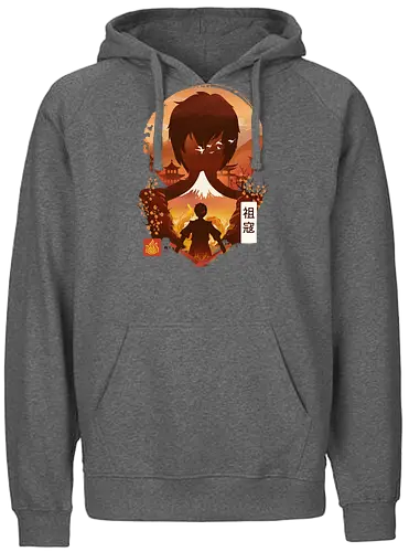 Ukiyo E Firebender - feuer, fire, Bending, aang, legend - Fairtrade Hoodie
