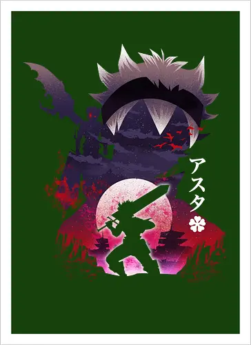 Asta Landscape - asta, black, Clover, anime, manga - Kunstdruck