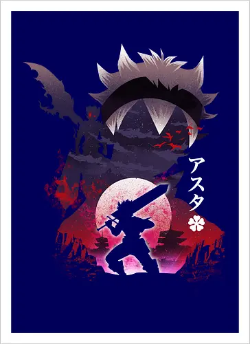 Asta Landscape - asta, black, Clover, anime, manga - Kunstdruck