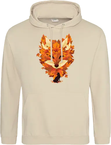 Red Fox and Falling Leaves - fox, fuchs, herbst, blätter - Standard Hoodie