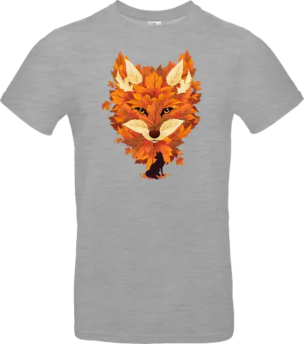 Red Fox and Falling Leaves - fox, fuchs, herbst, blätter - Standard T-Shirt