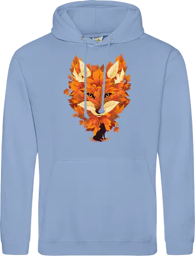 Red Fox and Falling Leaves - fox, fuchs, herbst, blätter - Standard Hoodie