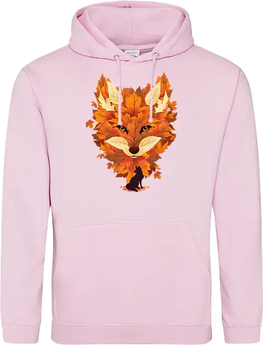 Red Fox and Falling Leaves - fox, fuchs, herbst, blätter - Standard Hoodie