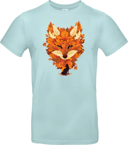 Red Fox and Falling Leaves - fox, fuchs, herbst, blätter - Standard T-Shirt