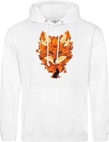 Red Fox and Falling Leaves - fox, fuchs, herbst, blätter - Standard Hoodie