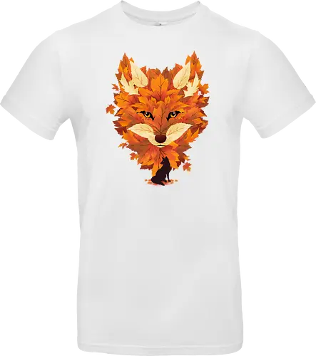 Red Fox and Falling Leaves - fox, fuchs, herbst, blätter - Standard T-Shirt