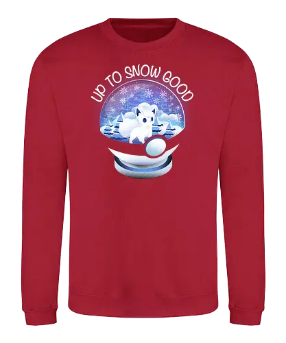 Up to Good Snow - pocket, monster, winter, fox, snow - Sweatshirt