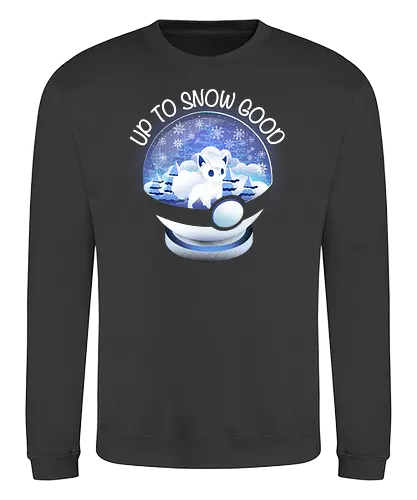Up to Good Snow - pocket, monster, winter, fox, snow - Sweatshirt