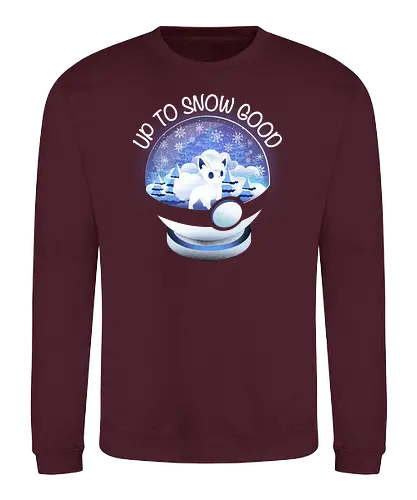 Up to Good Snow - pocket, monster, winter, fox, snow - Sweatshirt