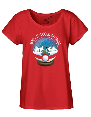 Baby It's Cold Outside - pocket, monster, snow, winter - Fairtrade Girl Shirt