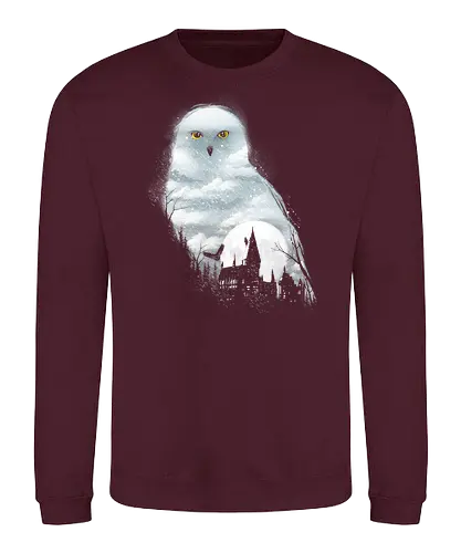 Magical Winter - schnee, snow, eule, owl, schloss, castle - Sweatshirt
