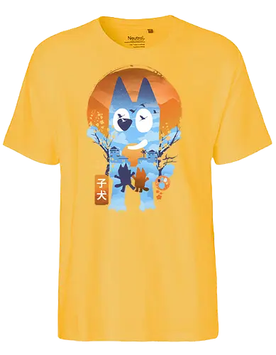 Bluey Ukiyo-e - cartoon, tv, dog, hund - Fairtrade T-Shirt