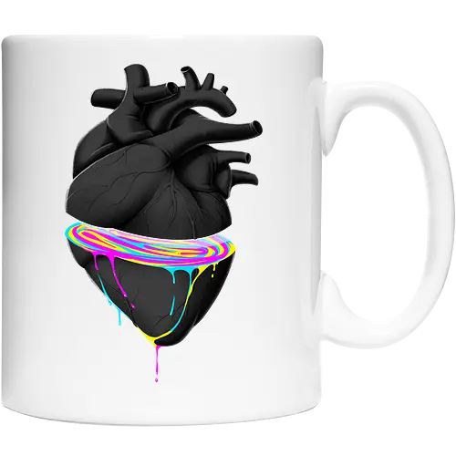 Bleeding Heart - anatomie, herz, love, liebe, lgbt, lgtbq, pride, queer, heart, anatomical heart - Keramiktasse