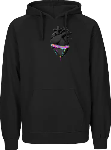 Bleeding Heart - anatomie, herz, love, liebe, lgbt, lgtbq, pride, queer, heart, anatomical heart - Fairtrade Hoodie