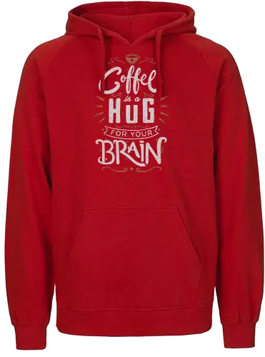 A Hug for the Brain - coffee, kaffee, hug, umarmung, lettering, letters, monday, mornings - Fairtrade Hoodie