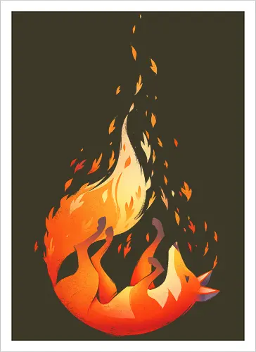 Falling Fox