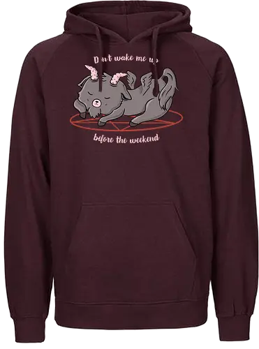 Don't Wake Me Up - baphomet, goth, schlafen, satan, teufel, devil, weekend, wochenende - Fairtrade Hoodie