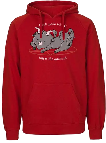 Don't Wake Me Up - baphomet, goth, schlafen, satan, teufel, devil, weekend, wochenende - Fairtrade Hoodie