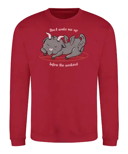 Don't Wake Me Up - baphomet, goth, schlafen, satan, teufel, devil, weekend, wochenende - Sweatshirt