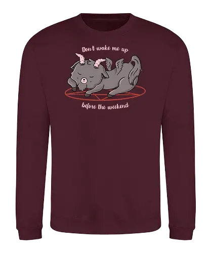 Don't Wake Me Up - baphomet, goth, schlafen, satan, teufel, devil, weekend, wochenende - Sweatshirt