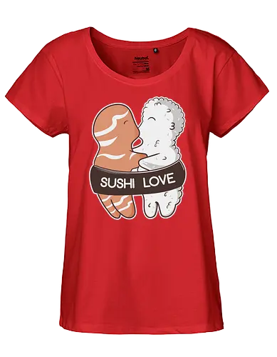 Sushi Love - sushi, essen, japan, fisch, reis, food, love, liebe, ting - Fairtrade Girl Shirt