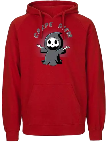 Carpe Diem - carpe diem, sensenmann, lebe den tag, sprichwort, phrasem, tod, reaper - Fairtrade Hoodie